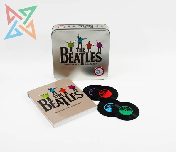 LATA Tin Box Gift Set - Vinyl coasters - BEATLES (Inglés)