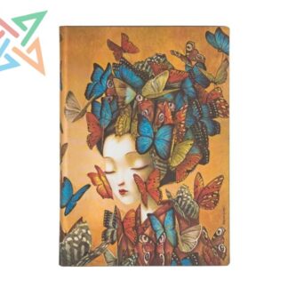 LIBRETA PAPERBLANKS - Tamaño Midi Rayado 176 páginas: MADAME BUTTERFLY - Espíritu de Lacombe
