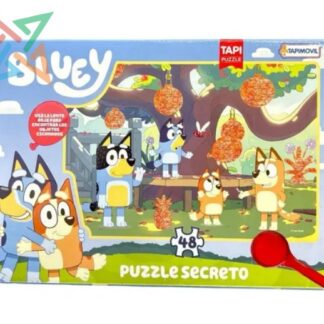 ROMPECABEZAS PUZZLE TAPIMOVIL 48 piezas: BLUEY (con LUPA)