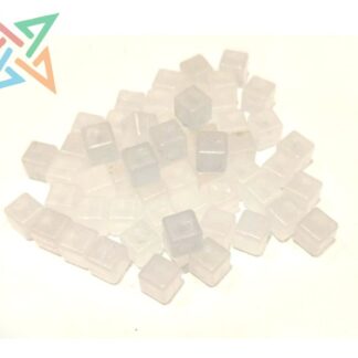 CUBOS de Polipropileno 8mm - Blanco Traslúcido (pack x 60 unidades)