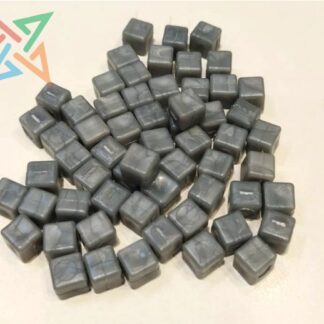 CUBOS de Polipropileno 8mm - Plateado (pack x 60 unidades)