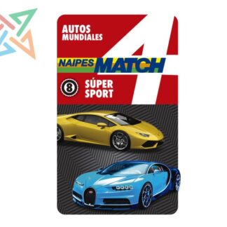 Cartas Match4 Autos Mundiales Super Sport