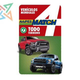 Cartas Match4 Autos Todo Terreno 4x4