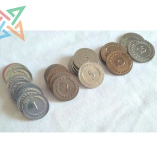 MONEDAS de Acero Inoxidable - SET VARIADO x 25 Unidades (9 de 1, 6 de 2, 5 de 5, 3 de 10 y 2 de 25)