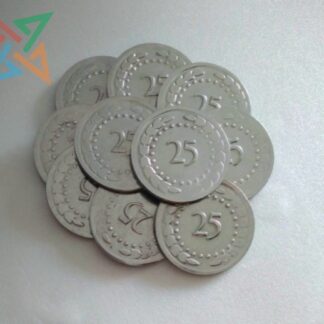MONEDAS de Acero Inoxidable de 25 (pack x 10 unidades)