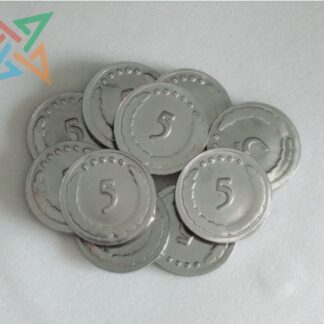 MONEDAS de Acero Inoxidable de 5 (pack x 10 unidades)