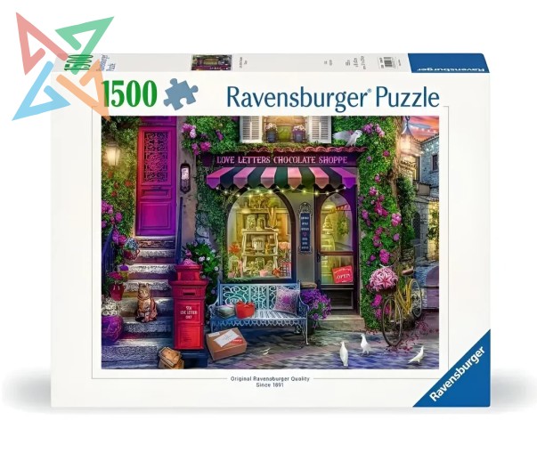 ROMPECABEZAS PUZZLE RAVENSBURGER 1500 Pcs Nro 12000737: Love letters Chocolate Shop