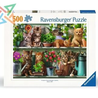 ROMPECABEZAS PUZZLE RAVENSBURGER 500 Pcs Nro 12000205: Cats on the Shelf
