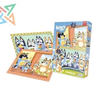 ROMPECABEZAS PUZZLE TAPIMOVIL: BLUEY 2 Puzzles de 24 y 36 piezas