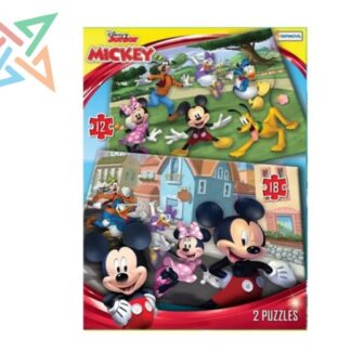 ROMPECABEZAS PUZZLE TAPIMOVIL: MICKEY 2 Puzzles de 12 y 18 piezas